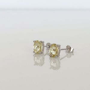 Lemon Yellow Quartz Earrings